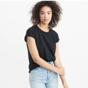 Abercrombie & Fitch Crew Tee Black XXS